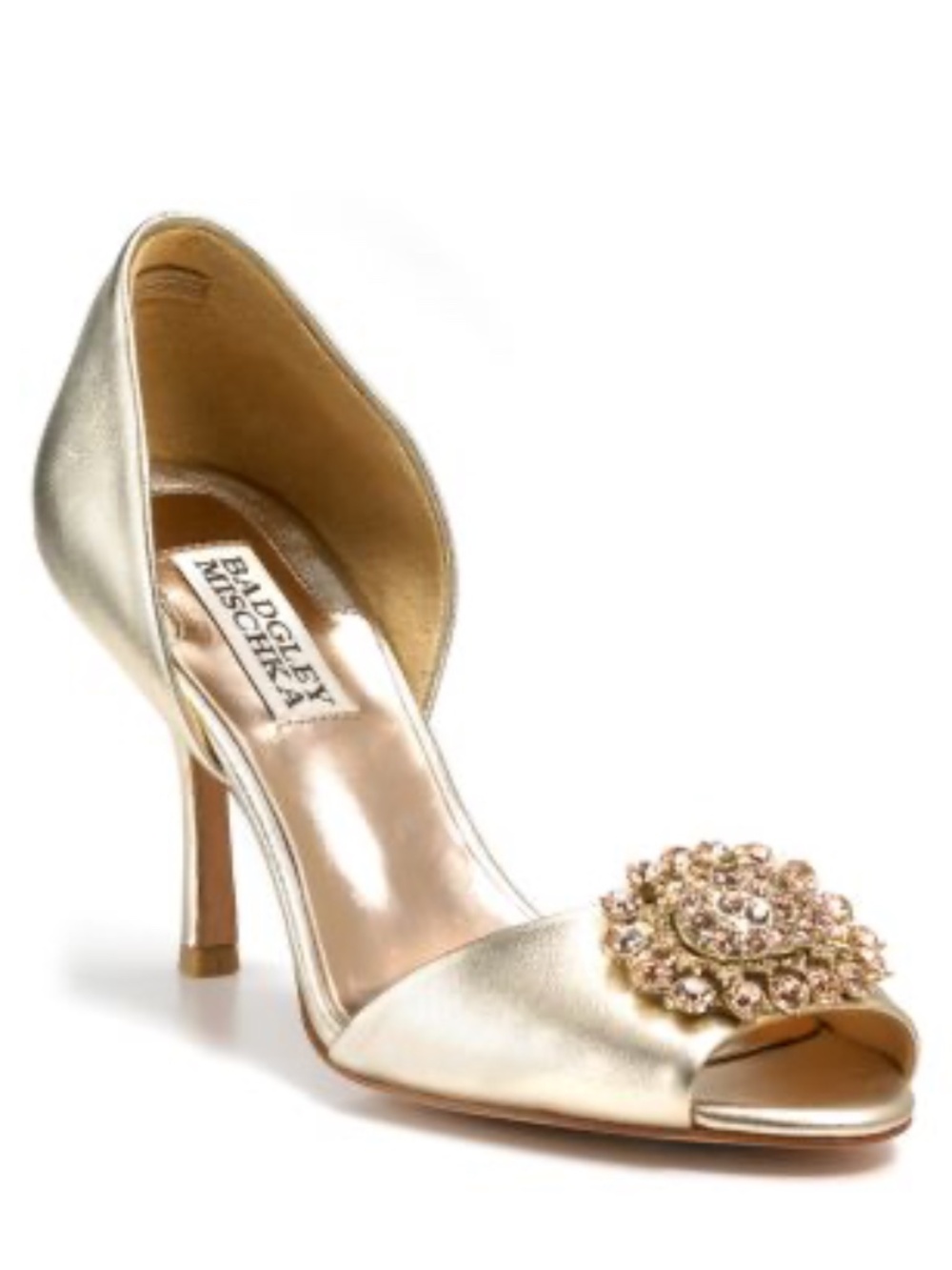 Badgley Mischka size 9 peep toe heels